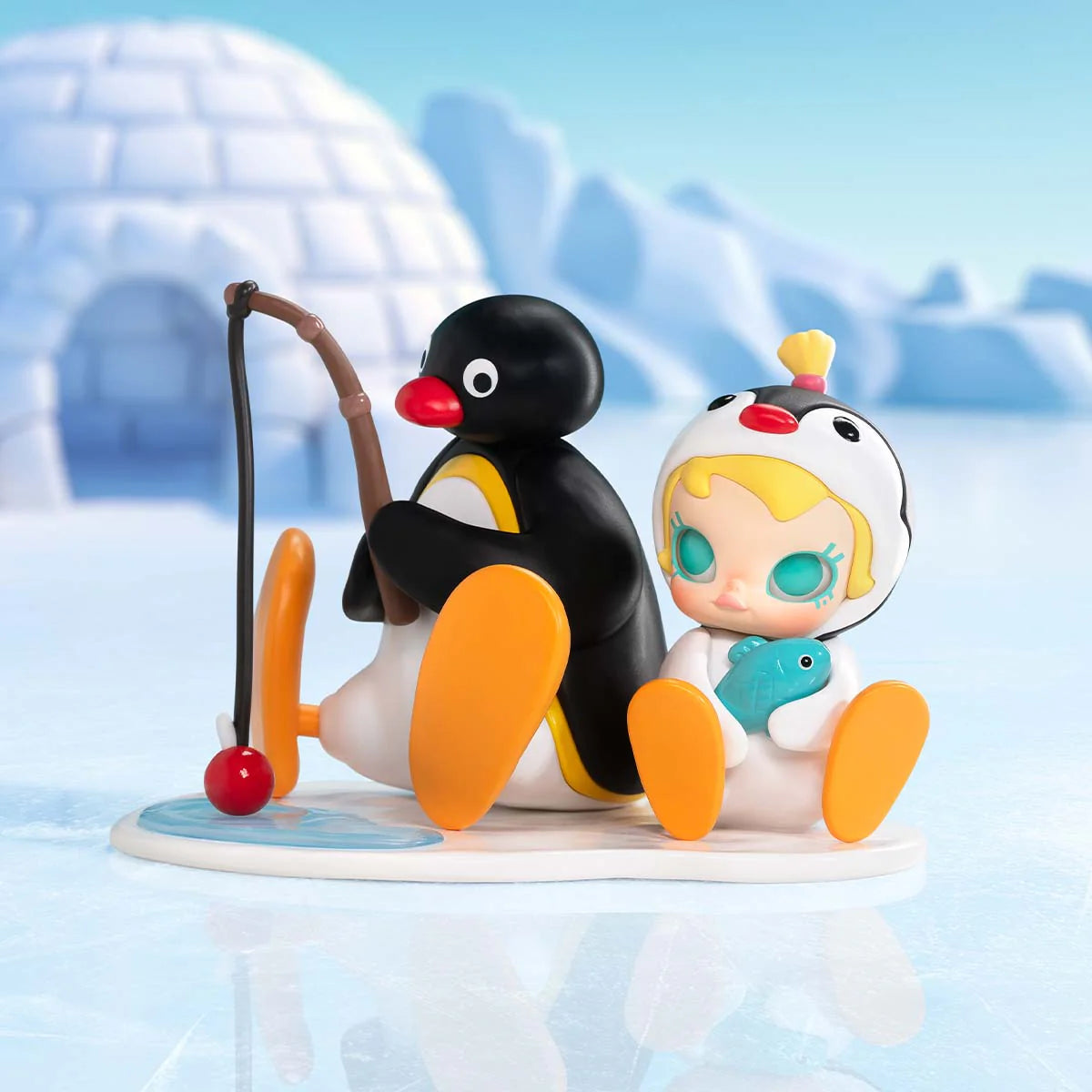 (Pre-Order 2 days)Baby Molly × Pingu Happy Fishing Series-Vinyl Plush Pendant Blind Box